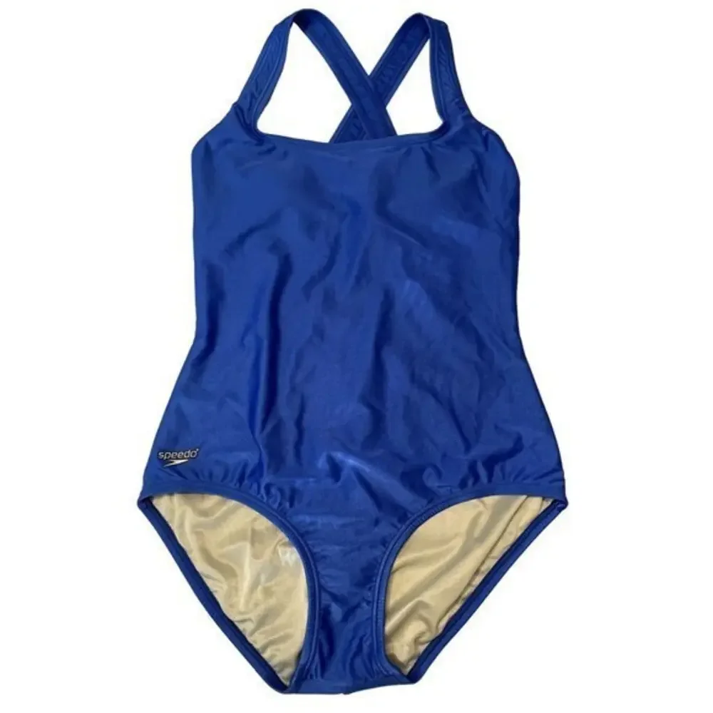 SPEEDO One Piece Blue Swimsuit Womans size 10